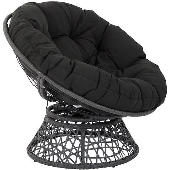 OSP Home Furnishings Papasan Chair Black BF25292 BK Best Buy