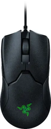 Front. Razer - Viper Wired Optical Gaming Ambidextrous Mouse with Chroma RGB Lighting - Black.