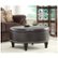 Alt View Zoom 12. OSP Home Furnishings - Augusta Round Mid-Century Wood / Bonded Leather Ottoman With Inner Storage - Espresso.