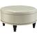 Front. OSP Home Furnishings - Augusta Mid-Century Bonded Leather Ottoman With Inner Storage - Cream.