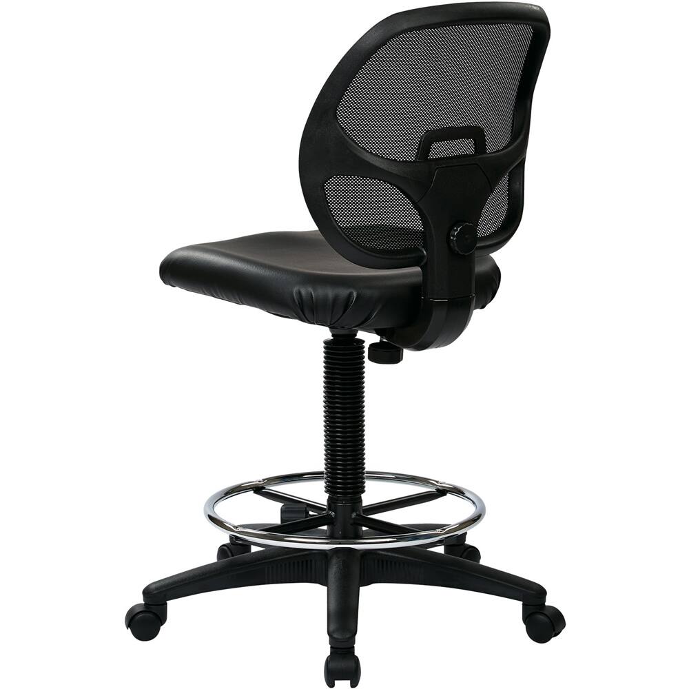 Alt View 13. WorkSmart - DC Series Vinyl Drafting Chair - Black.