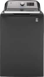 GE - 4.6 Cu. Ft. 12-Cycle High-Efficiency Top-Loading Washer - Diamond Gray - Front_Standard