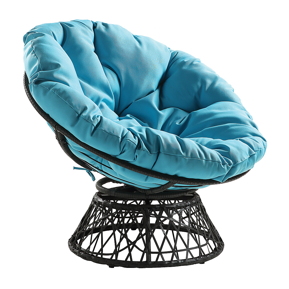 Angle View: OSP Home Furnishings - Papasan Chair - Blue
