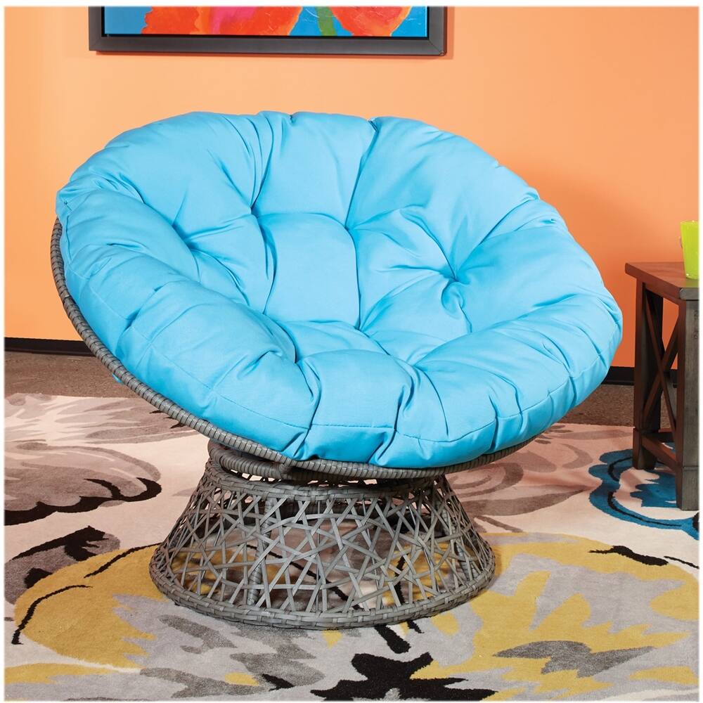 Alt View 13. OSP Home Furnishings - Papasan Chair - Blue.