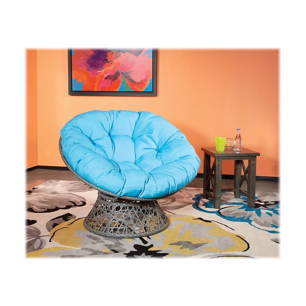 Alt View 14. OSP Home Furnishings - Papasan Chair - Blue.