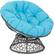 Left. OSP Home Furnishings - Papasan Chair - Blue.