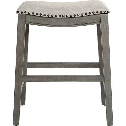 OSP Designs - Contemporary Wood Saddle Stool (Set of 2) - Gray was $157.99 now $126.99 (20.0% off)