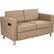 Angle. OSP Home Furnishings - Atlantic Fabric Loveseat - Tan.