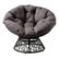 Front Zoom. OSP Designs - Papasan Polyester Chair - Gray.
