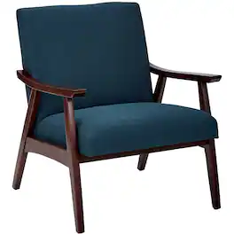 OSP Home Furnishings - Davis Mid-Century Fabric Armchair - Klein Azure