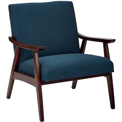 Front. OSP Home Furnishings - Davis Mid-Century Fabric Armchair - Klein Azure.