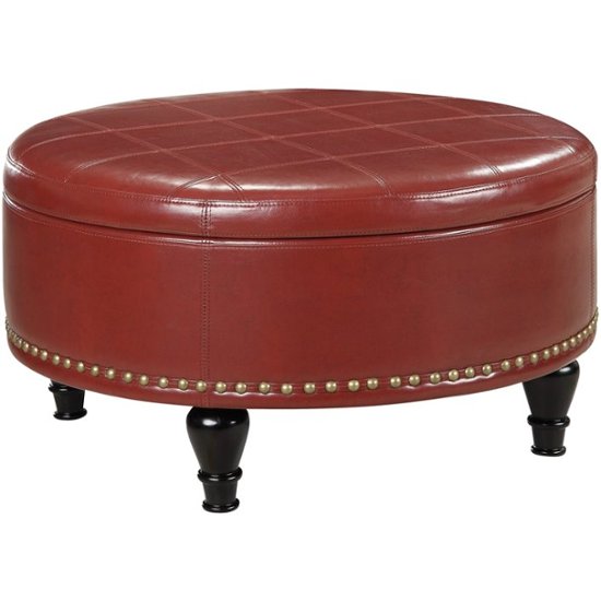Inspired By Bassett Augusta Mid Century, Best Leather Ottoman With Storage