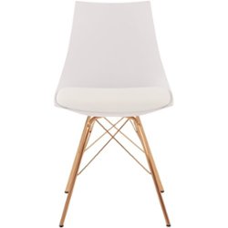 OSP Home Furnishings - Oakley Chair - White/Gold - Front_Zoom
