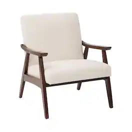 OSP Home Furnishings - Davis Mid-Century Fabric Armchair - Klein Linen