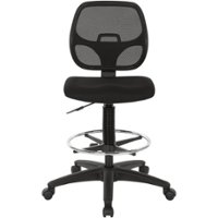 WorkSmart - DC Series Fabric Drafting Chair - Black - Front_Zoom