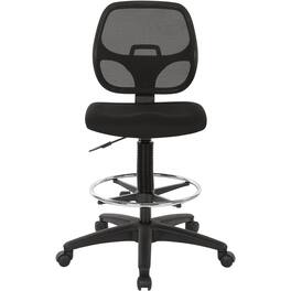 WorkSmart - Baldwin 5-Pointed Star Faux Leather Office Chair - Black