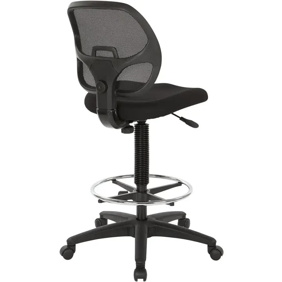Alt View 18. WorkSmart - DC Series Fabric Drafting Chair - Black.