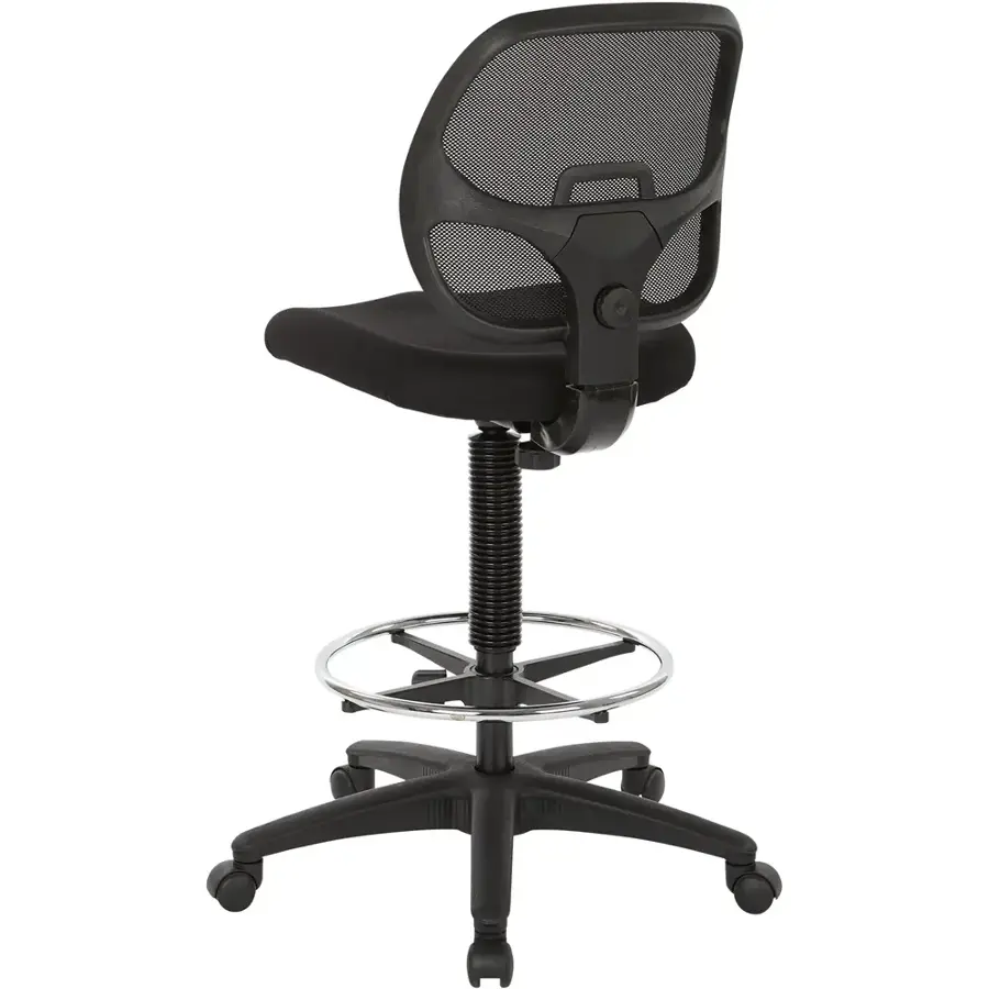Alt View 20. WorkSmart - DC Series Fabric Drafting Chair - Black.