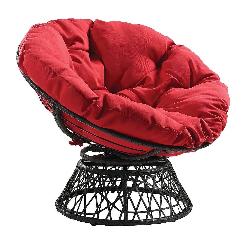 Angle View: OSP Home Furnishings - Papasan Chair - Red