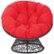 Front Zoom. OSP Designs - Papasan Polyester Chair - Red.