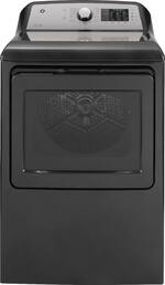 GE - 7.4 Cu. Ft. 12-Cycle Electric Dryer - Diamond Gray - Front_Standard