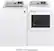 Alt View 11. GE - 7.4 Cu. Ft. 13-Cycle Gas Dryer with Steam - White on White/Silver Backsplash.