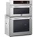 Angle Zoom. LG - STUDIO 30" Combination Double Electric Convection Wall Oven with Built-In Microwave, Wifi, and Infrared Heating - Stainless steel.