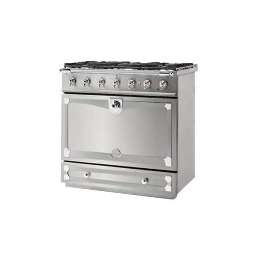 La Cornue – 3.8 Cu. Ft. Freestanding Dual Fuel Convection Range – Stainless Steel With Stainless Steel Trim