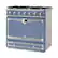 Front. La Cornue - 3.8 Cu. Ft. Freestanding Dual Fuel Convection Range - Blue.