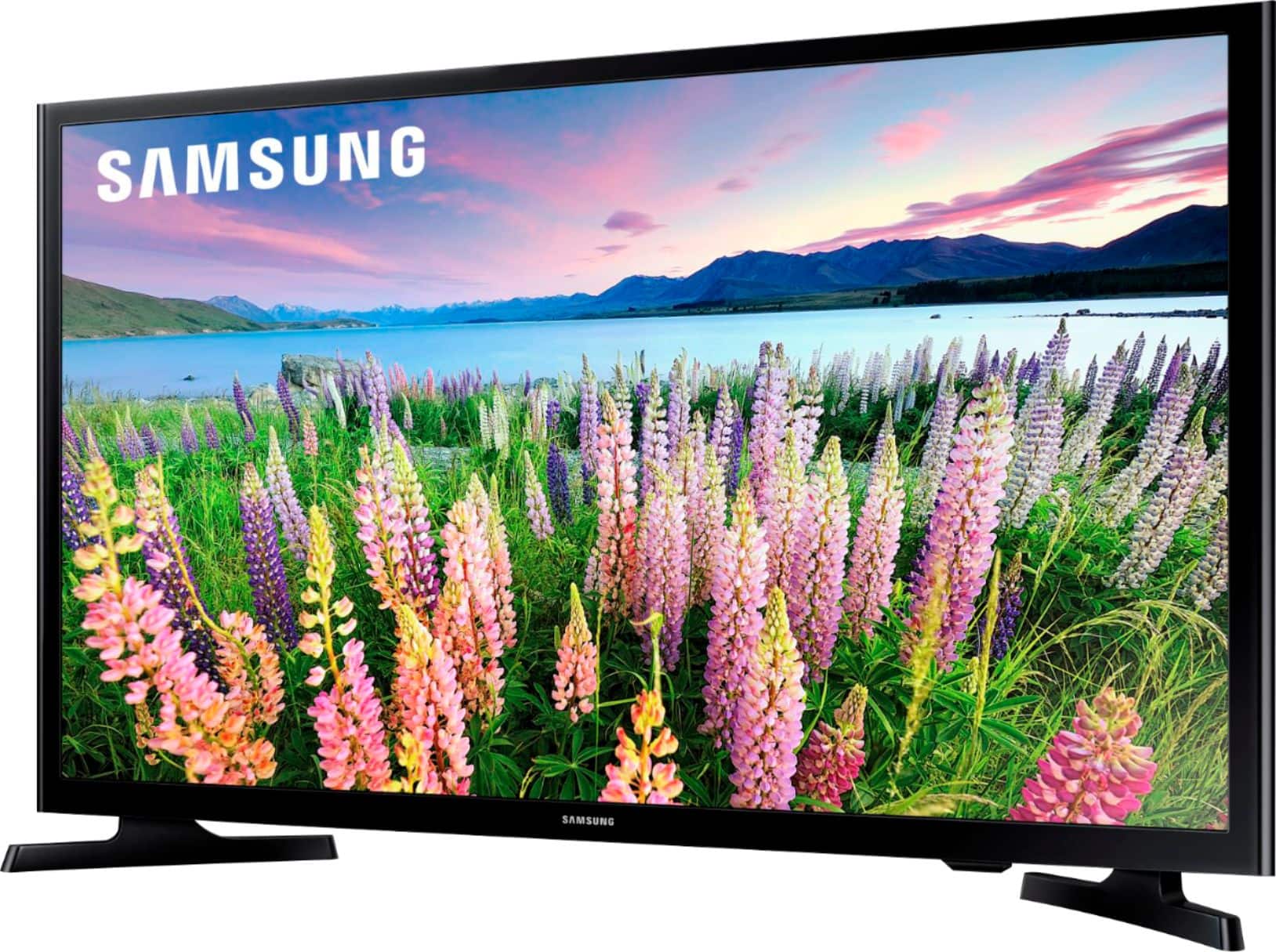 Left. Samsung - 40" Class 5 Series LED Full HD Smart Tizen TV - Black.