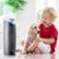 Alt View Zoom 16. GermGuardian - 22" Air Purifier Tower with True HEPA Pure Filter & UV-C for 743 Sq Ft Rooms - Black/Silver.