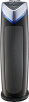 GermGuardian - 22" Air Purifier Tower with True HEPA Pure Filter & UV-C for 743 Sq Ft Rooms - Black/Silver - Front_Zoom