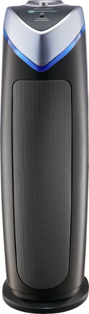 Front Zoom. GermGuardian - 22" Air Purifier Tower with True HEPA Pure Filter & UV-C for 743 Sq Ft Rooms - Black/Silver.