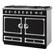 Front. La Cornue - Freestanding Double Oven Dual Fuel Convection Range - Black.
