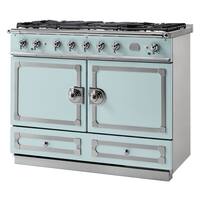 La Cornue - Freestanding Double Oven Dual Fuel Convection Range - Roquefort With Stainless Steel Trim - Front_Zoom