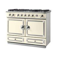 La Cornue - Freestanding Double Oven Dual Fuel Convection Range - Blanc With Stainless Steel Trim - Front_Zoom