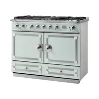La Cornue - Freestanding Double Oven Dual Fuel Convection Range - Tapestry With Stainless Steel Trim - Front_Zoom