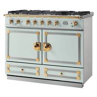 La Cornue - Freestanding Double Oven Dual Fuel Convection Range - Tapestry With Stainless Steel Trim - Front_Zoom