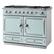 Front. La Cornue - Freestanding Double Oven Dual Fuel Convection Range - Blue.
