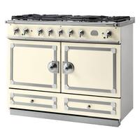 La Cornue - Freestanding Double Oven Dual Fuel Convection Range - Blanc With Stainless Steel Trim - Front_Zoom