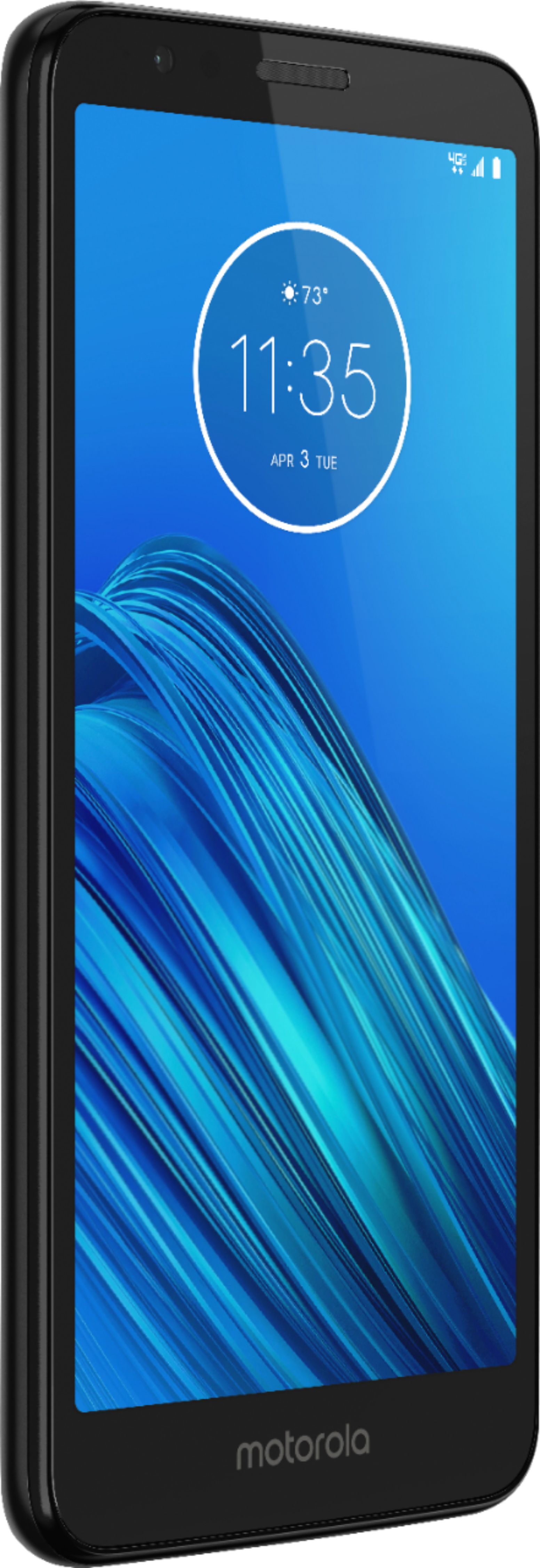 Angle View: Verizon Prepaid - Motorola moto e⁶ with 16GB Memory Prepaid Cell Phone - Starry Black