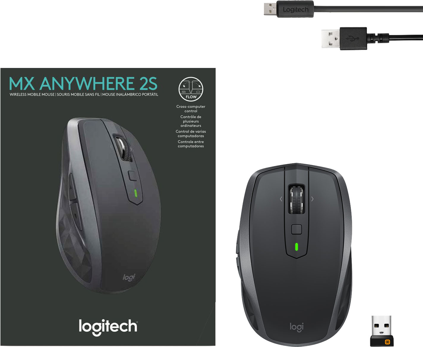 Logitech MX Anywhere 2S Wireless Laser Mouse Black 910-005748 Best Buy
