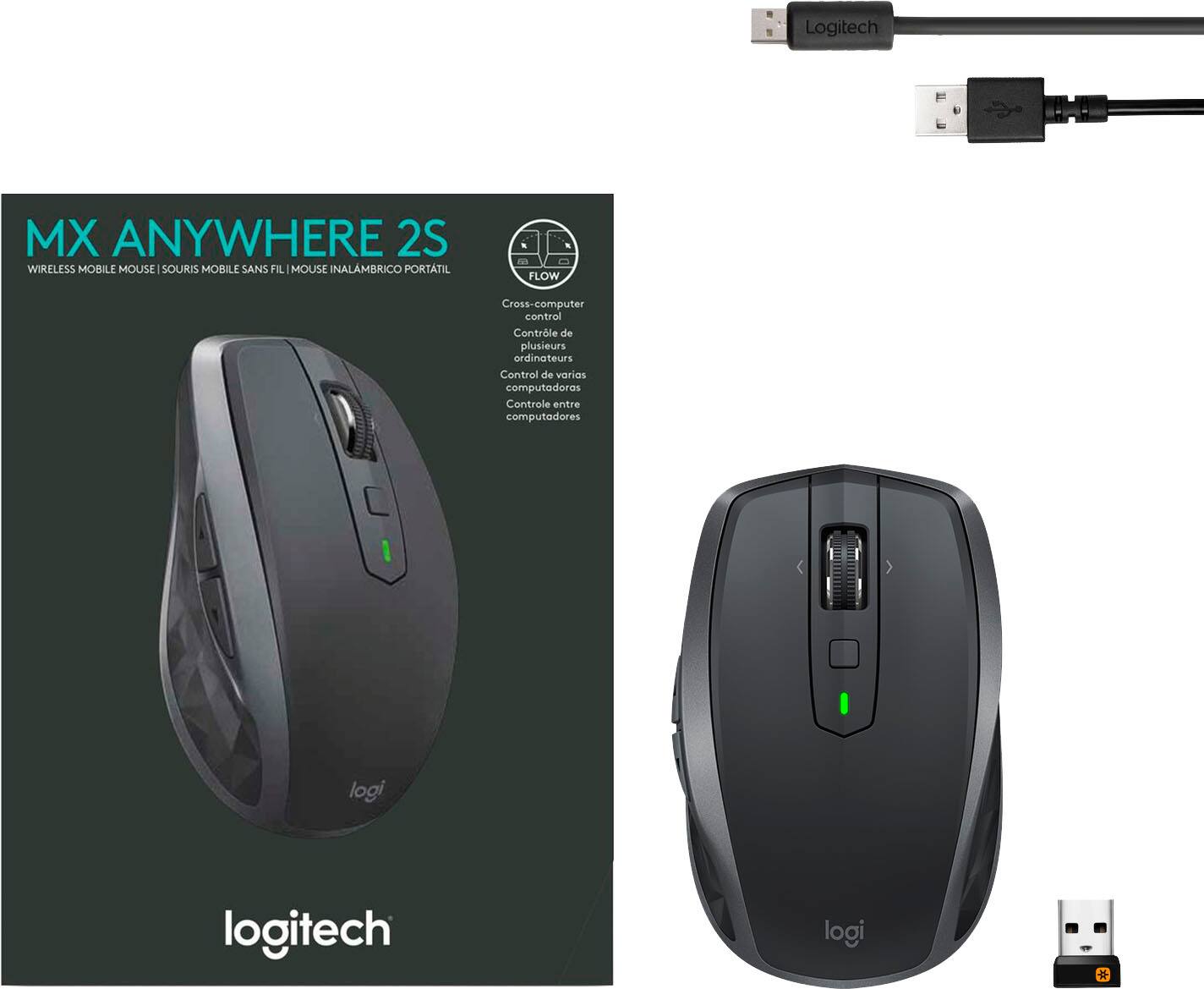 Logitech MX Anywhere 2S Wireless Mobile Mouse.