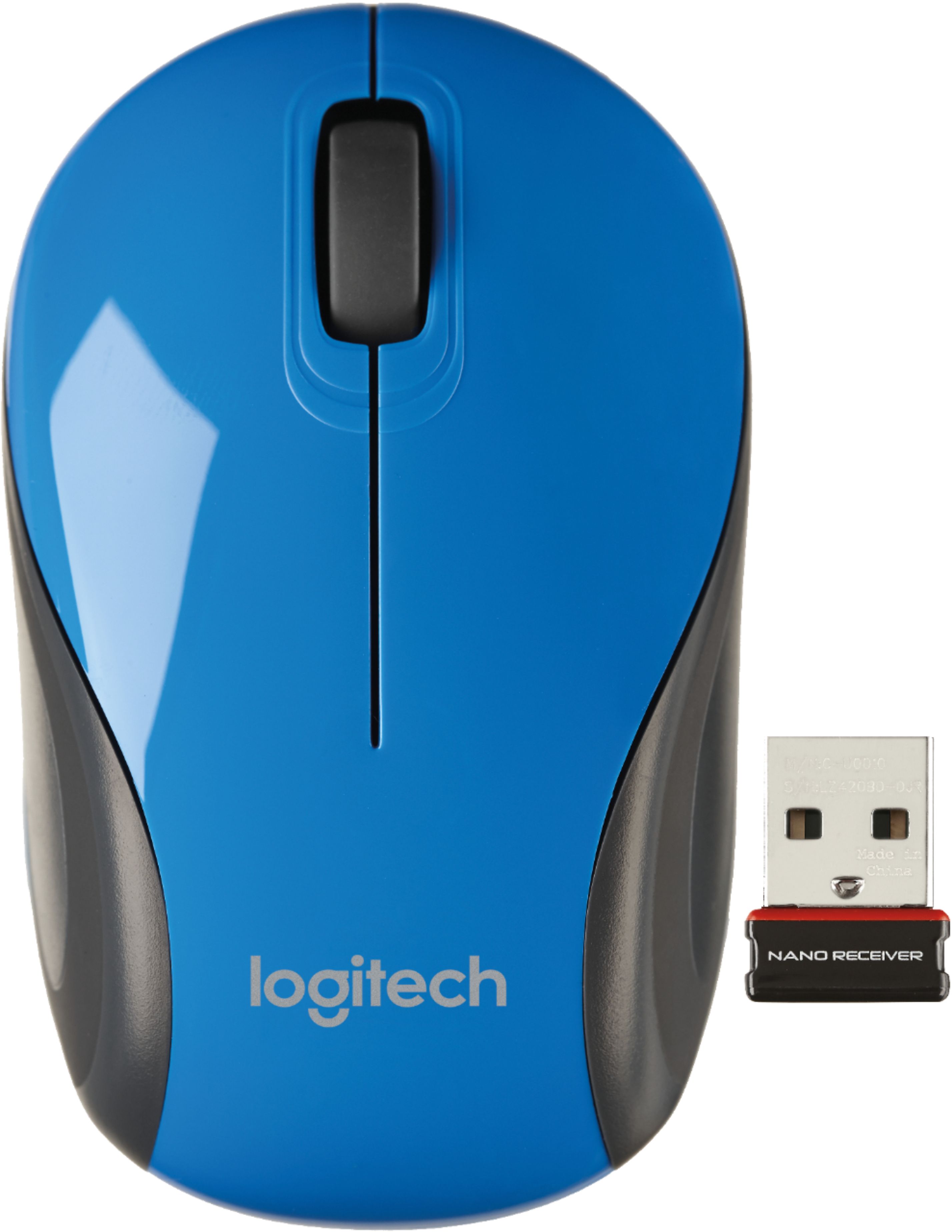 Best Buy: Logitech M187 Mini Wireless Optical Ambidextrous Mouse Blue-gray  910-002728