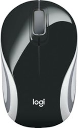 Logitech - M187 Mini Wireless Optical Ambidextrous Mouse - Black-white - Front_Zoom