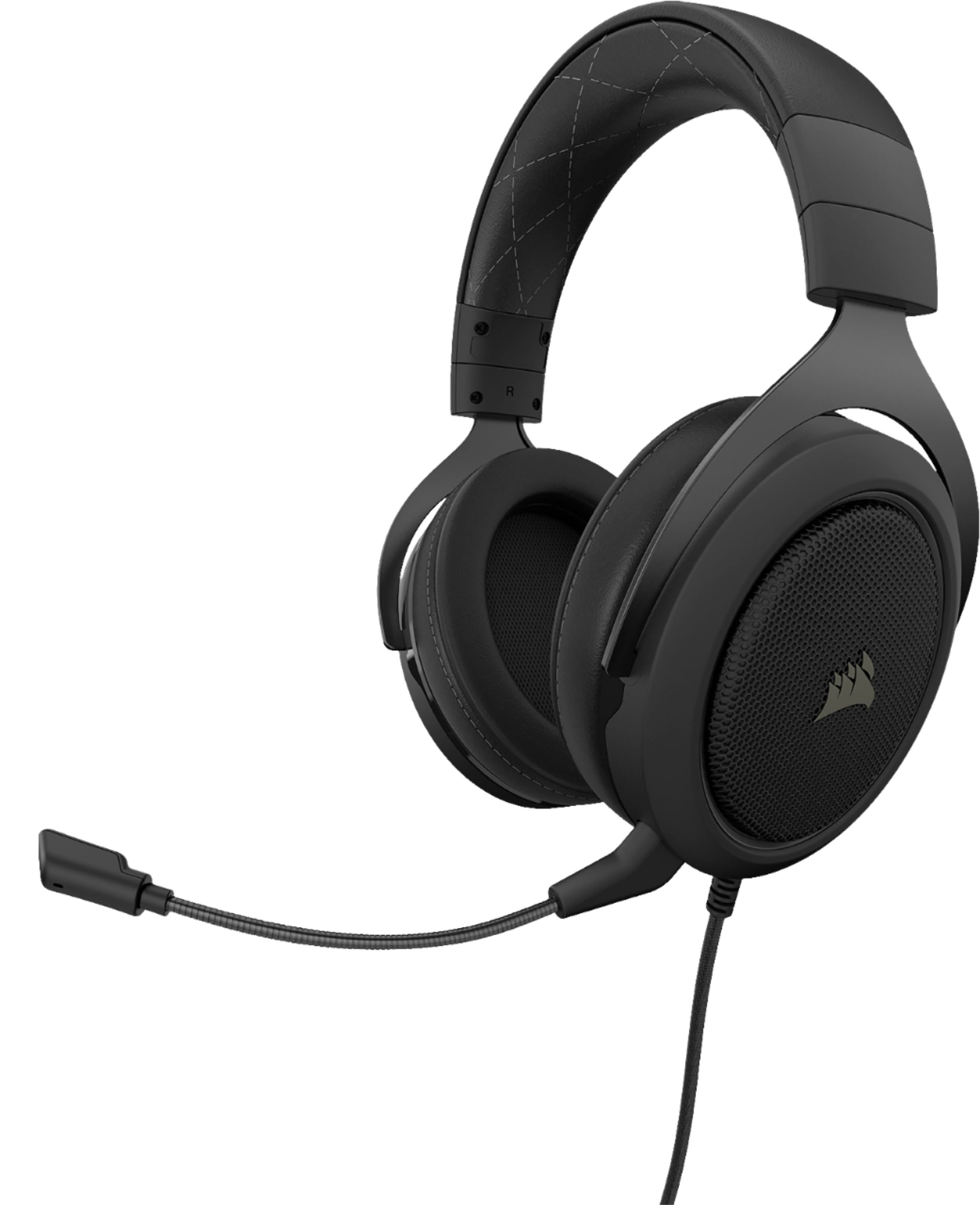 Left View: CORSAIR - HS60 PRO SURROUND Wired Stereo Gaming Headset - Carbon