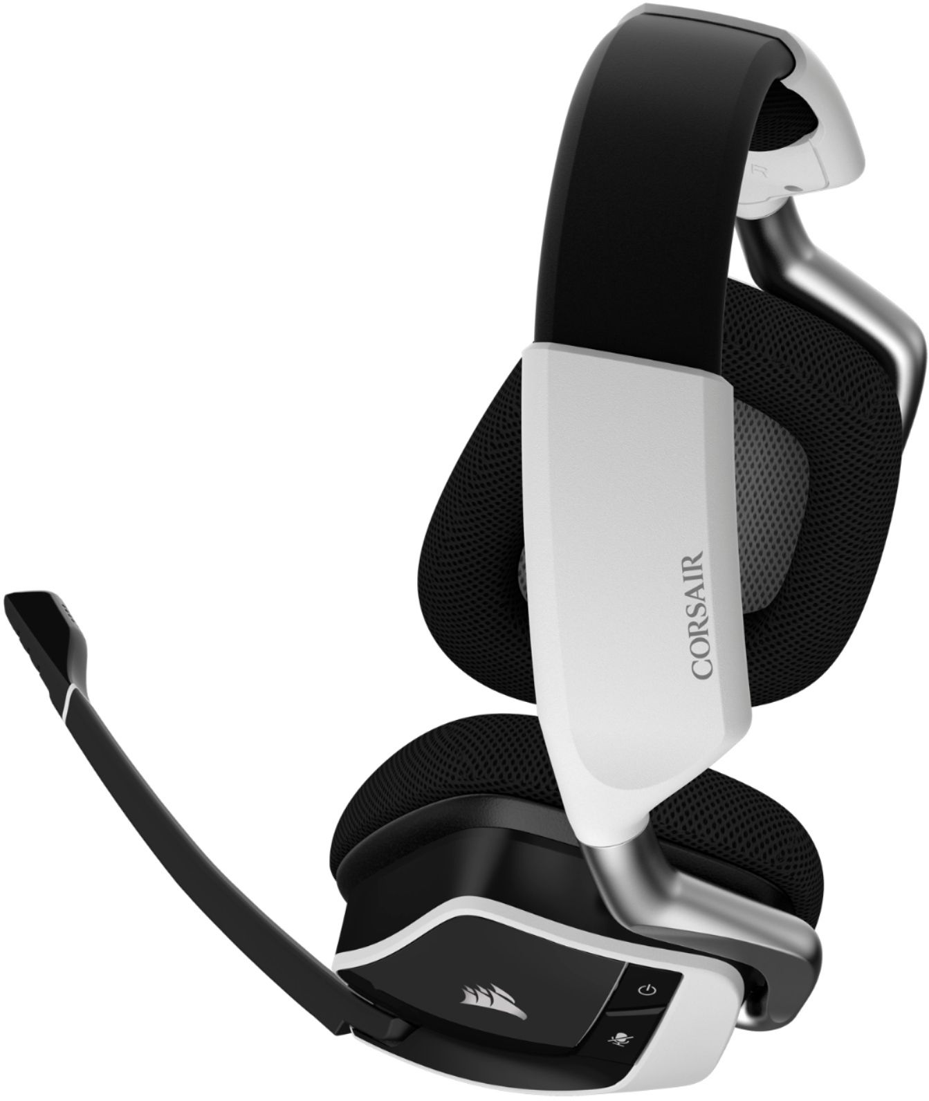 Corsair VOID RGB Elite Casque de jeu sans fil Premium avec son surround 7.1  - Certifié Discord - Fonctionne avec PC, PS5 et PS4 - Blanc (CA-9011202-NA)  