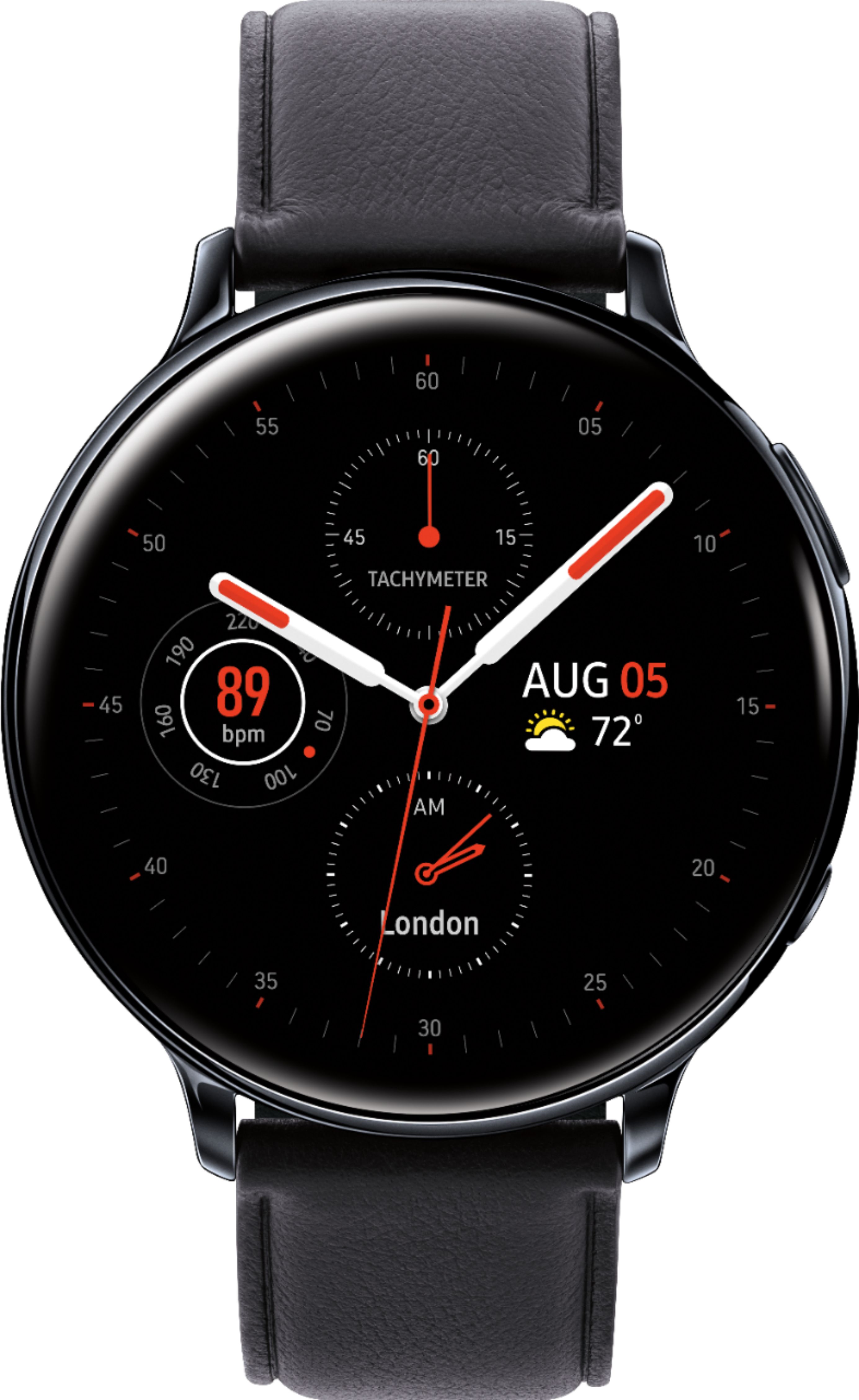 Samsung - Galaxy Watch Active2 Smartwatch 44mm Stainless Steel LTE (Unlocked) - Black