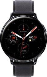 Samsung - Galaxy Watch Active2 Smartwatch 44mm Stainless Steel LTE (Unlocked) - Black - Front_Zoom