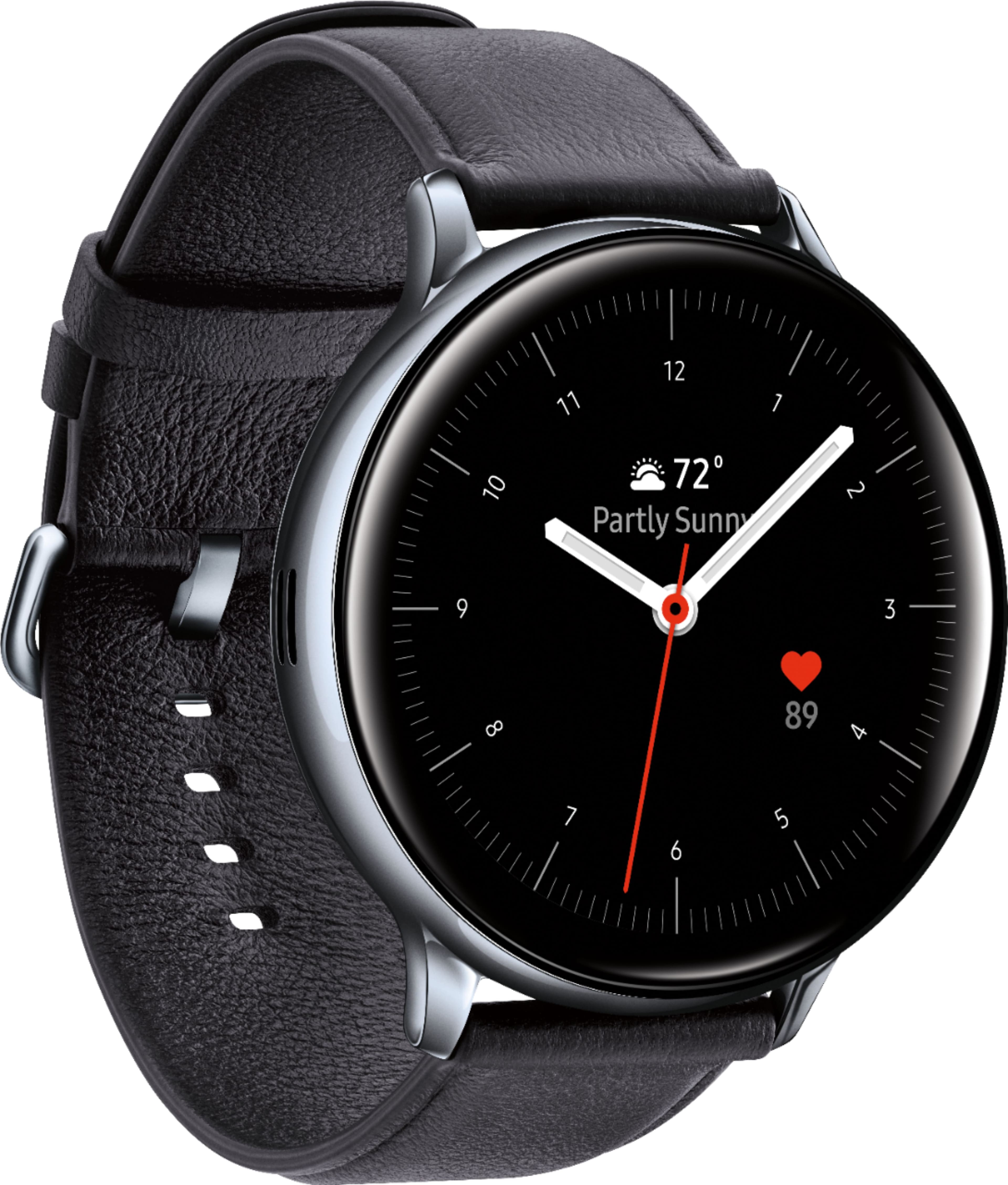 Angle View: SAMSUNG Galaxy Watch Active 2 SS 44mm Silver LTE - SM-R825USSAXAR